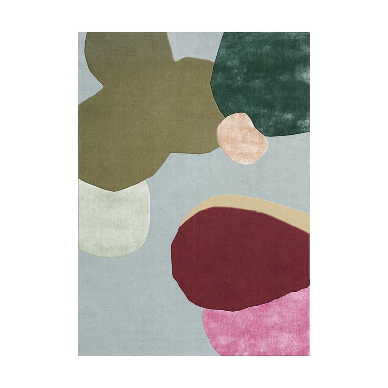 Layered Sleeping Flower wool carpet 200x300 cm