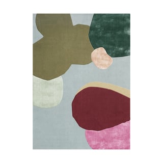 Layered Sleeping Flower wool carpet 250x350 cm