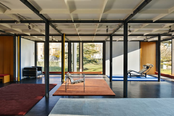 Solid Wool wool rug, Blue clair, 180x270 cm Layered
