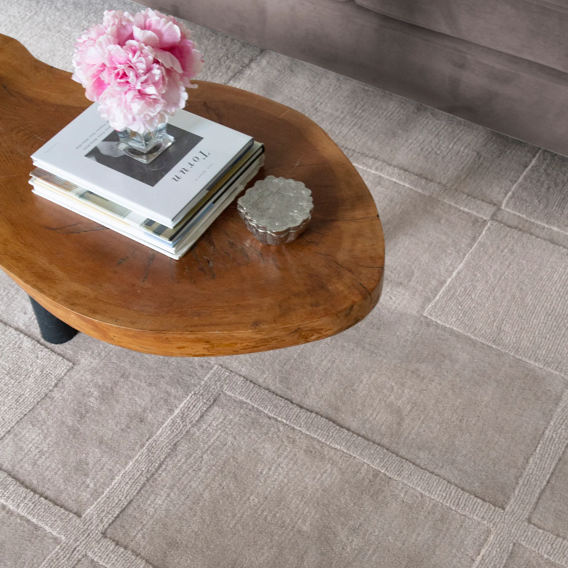 Swedish Grace oatmeal wool rug, 180x270 cm Layered