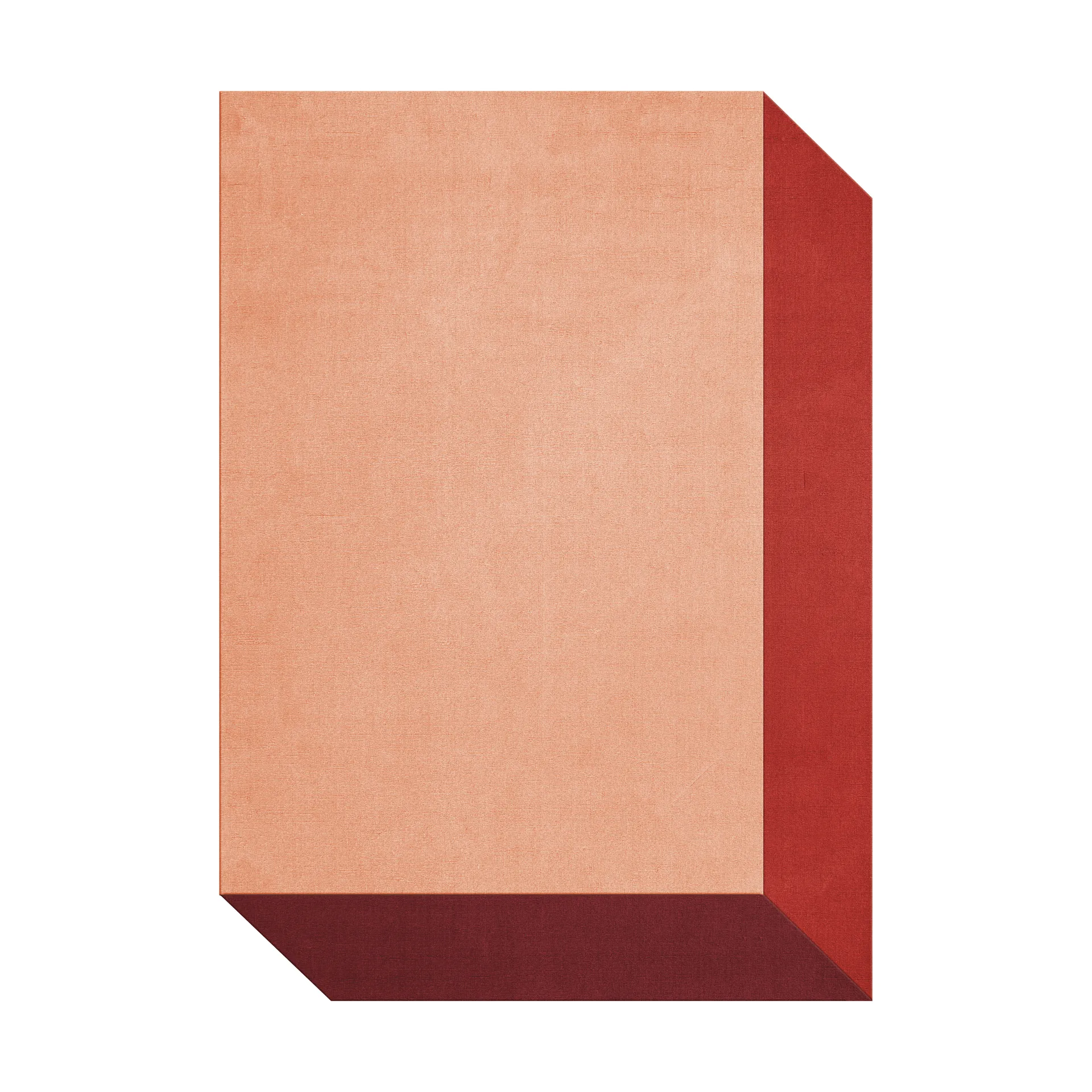 Teklan box wool rug, Corals, 250x350 cm Layered