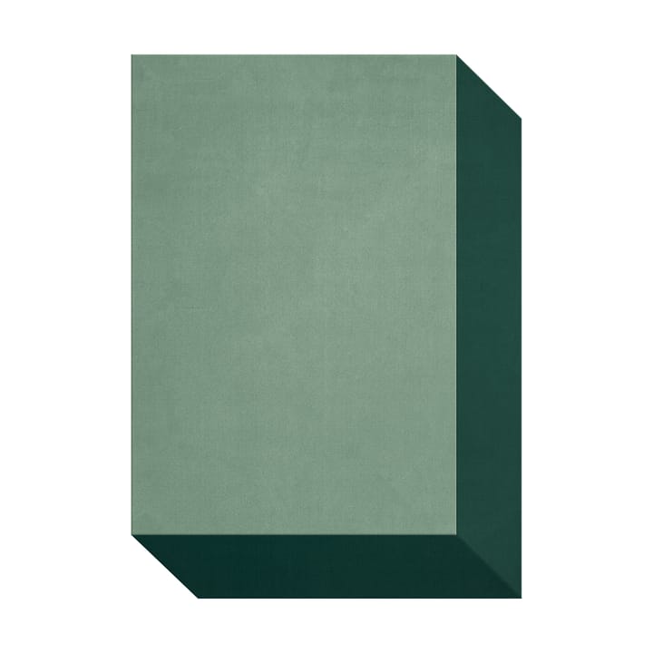 Teklan box wool rug - Greens, 180x270 cm - Layered