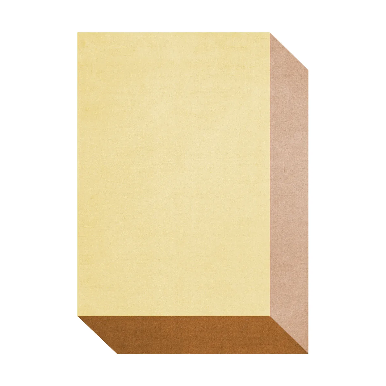 Layered Teklan box wool rug Yellows, 250x350 cm | Scandinavian Design | Fringe & Deep pile rugs | Yellow