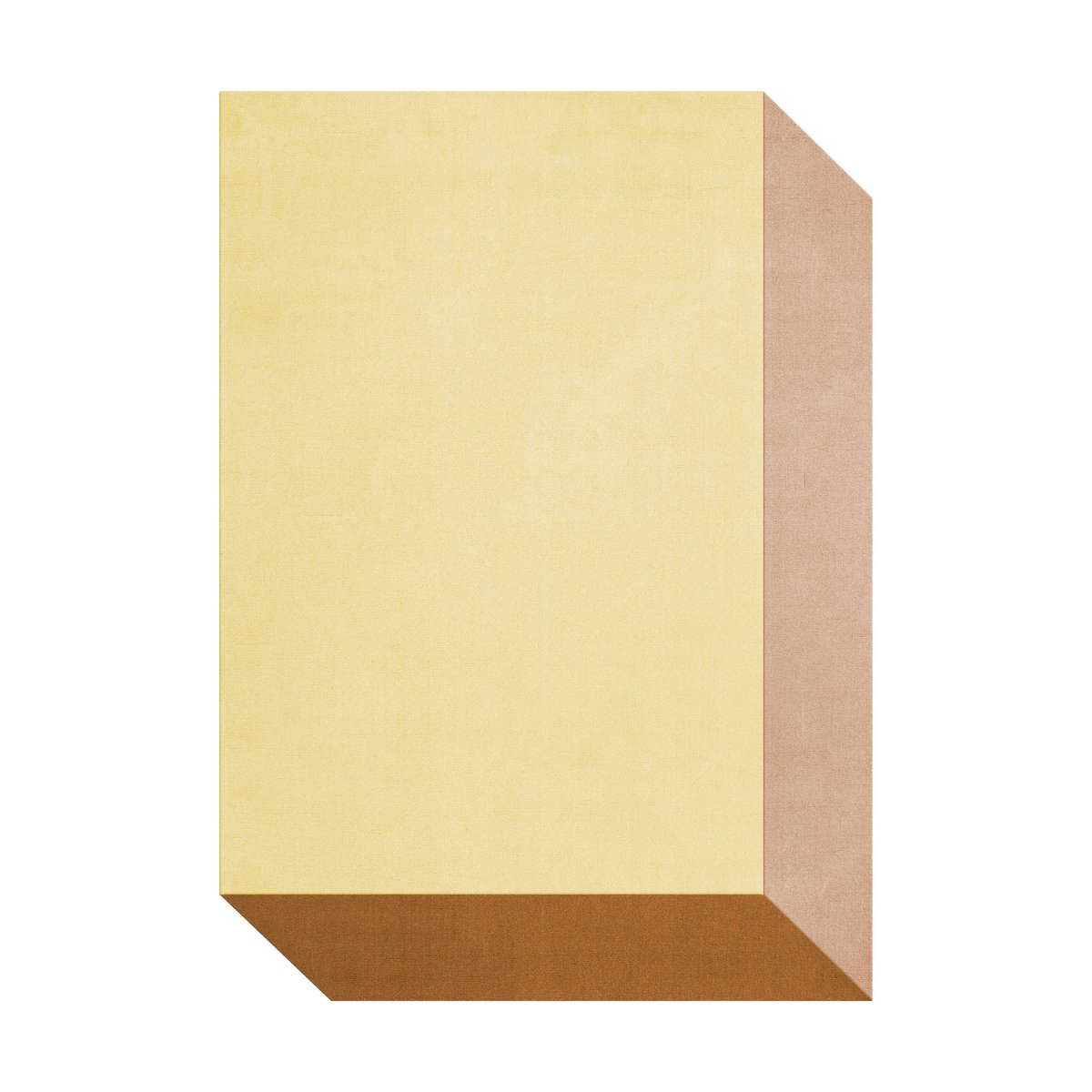 Layered Teklan box wool rug Yellows, 300x400 cm | Scandinavian Design | Fringe & Deep pile rugs | Yellow