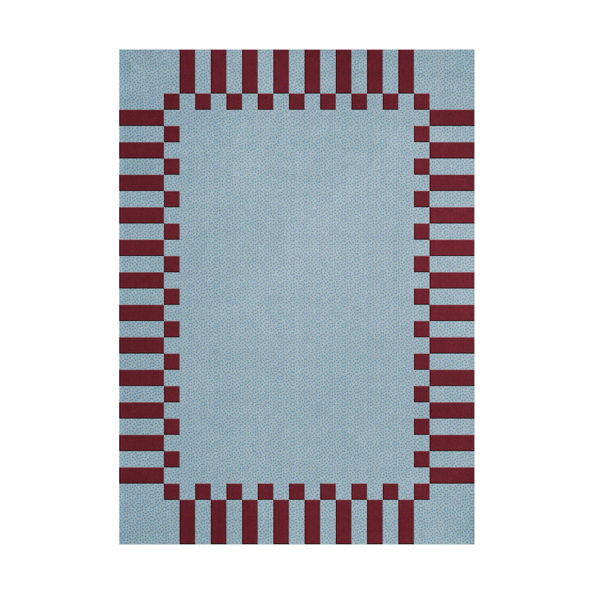 Teklan frame wool rug, Mulberry sky, 140x200 cm Layered