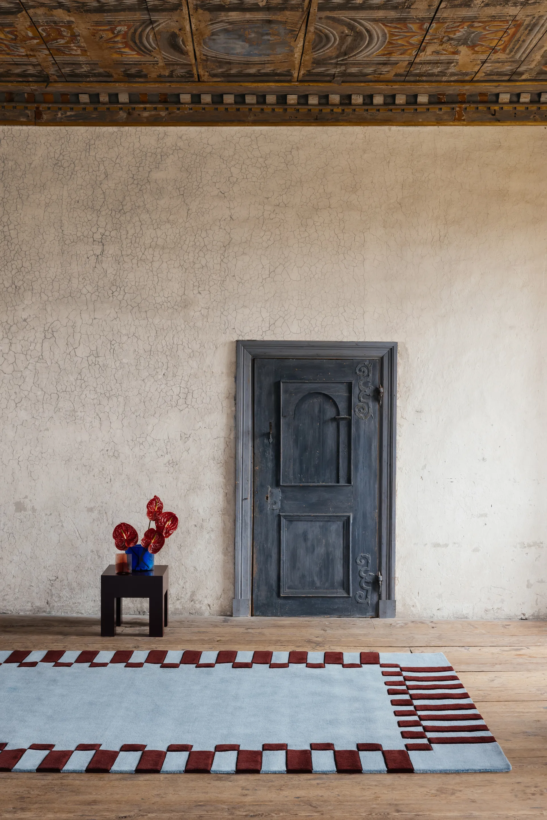 Teklan frame wool rug, Mulberry sky, 200x300 cm Layered