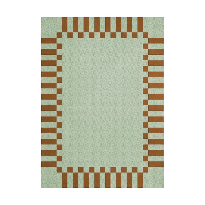 Teklan frame wool rug - Pistachio camel, 140x200 cm - Layered