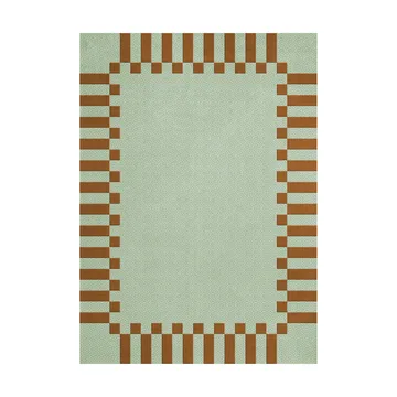 Teklan frame wool rug - Pistachio camel, 180x270 cm - Layered