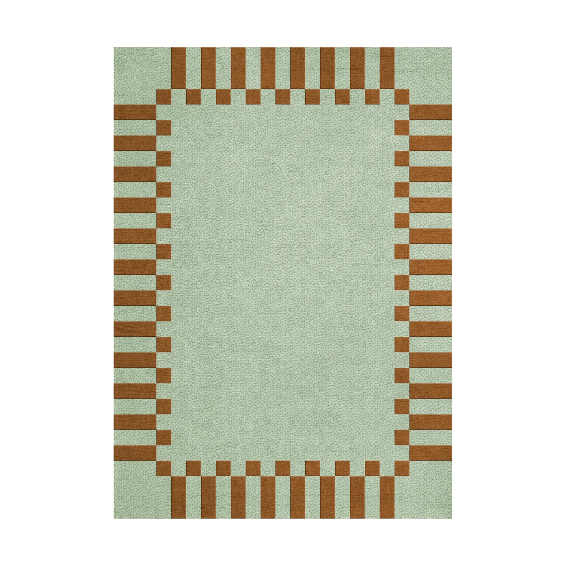 Teklan frame wool rug, Pistachio camel, 200x300 cm Layered