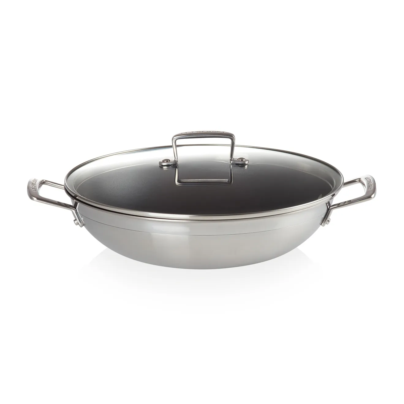 Le Creuset 3-Ply non-stick wokpanna with glass lid, 4.3 l Le Creuset