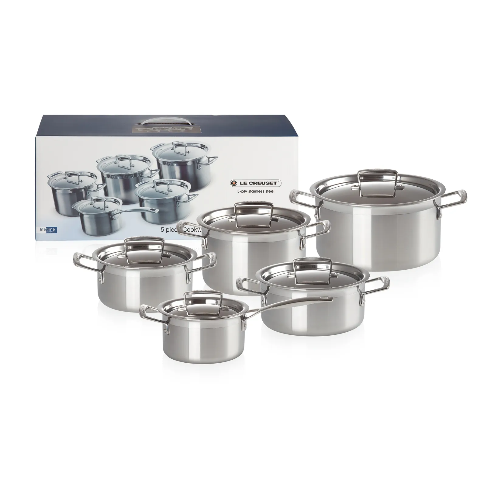 Le Creuset 3-Ply pot set, 5 pieces Le Creuset