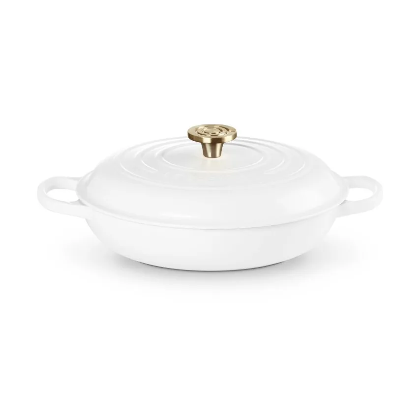 Le Creuset Classic cast iron buffet casserole with glass lid, White, 3.5 l Le Creuset