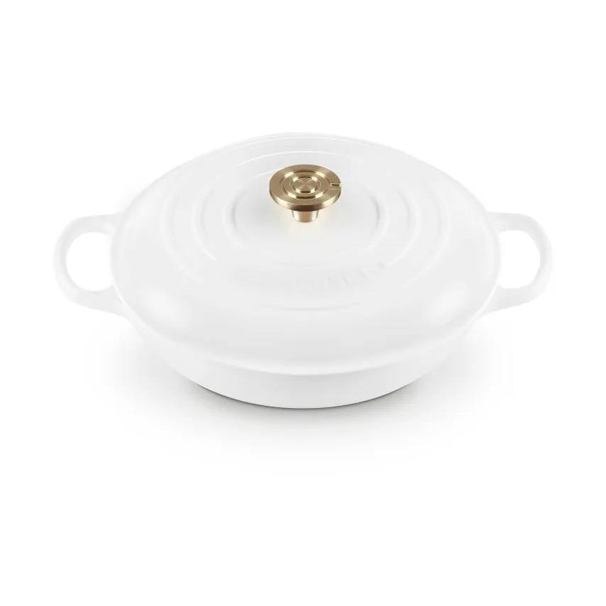Le Creuset Classic cast iron buffet casserole with glass lid, White, 3.5 l Le Creuset