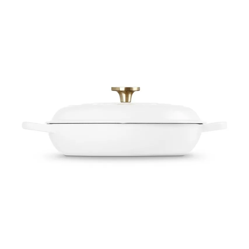 Le Creuset Classic cast iron buffet casserole with glass lid, White, 3.5 l Le Creuset