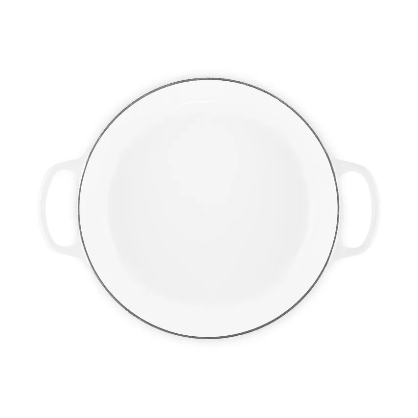 Le Creuset Classic cast iron buffet casserole with glass lid, White, 3.5 l Le Creuset