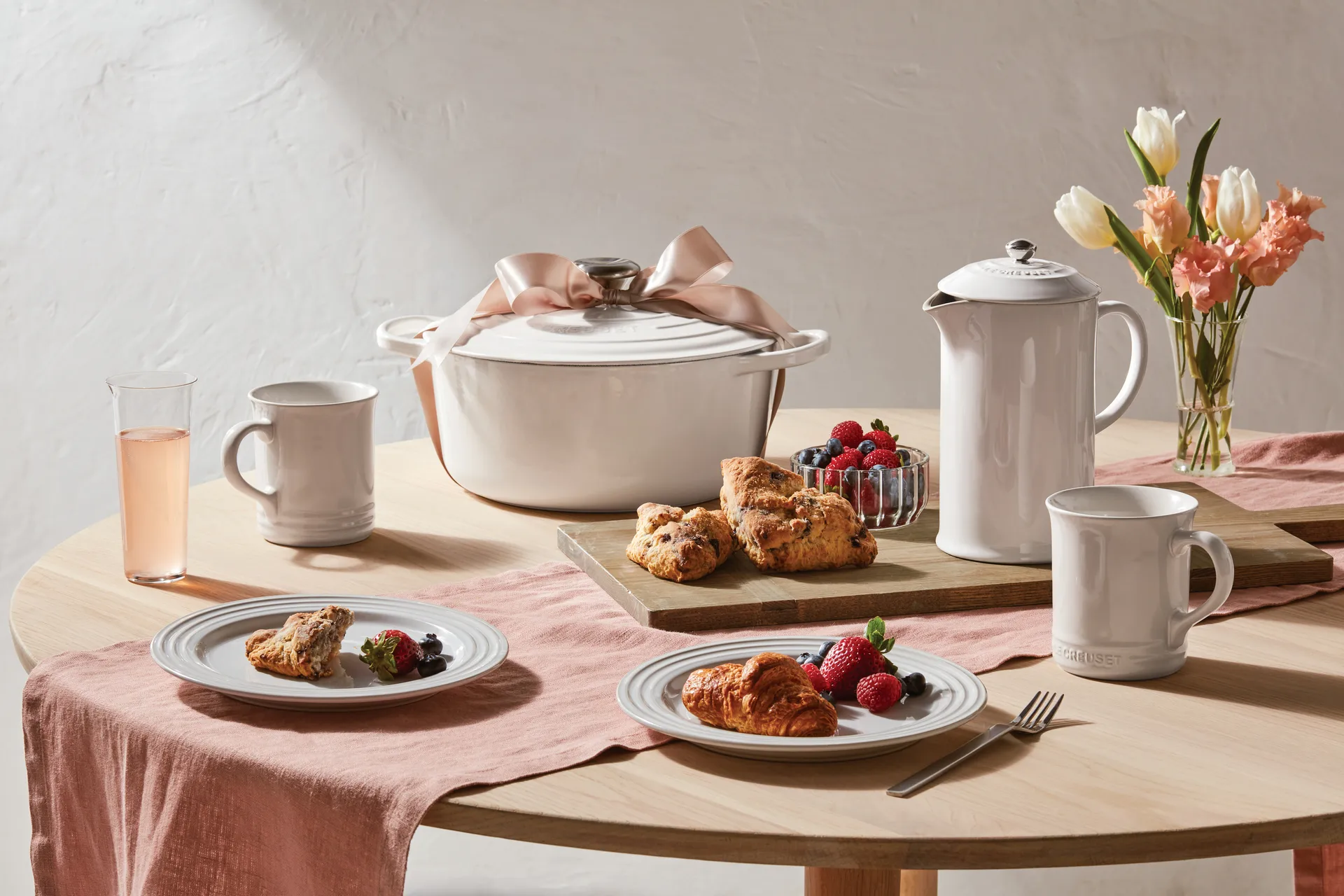 Le Creuset coffee press 1 L, White Le Creuset