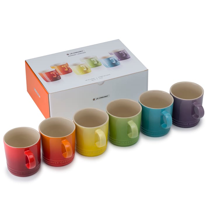 Le Creuset gift set mug 35 cl 6-pack - Rainbow - Le Creuset
