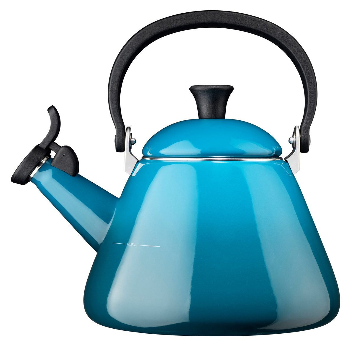 Le Creuset Kone kettle with whistle Deep Teal | Scandinavian Design | Blue