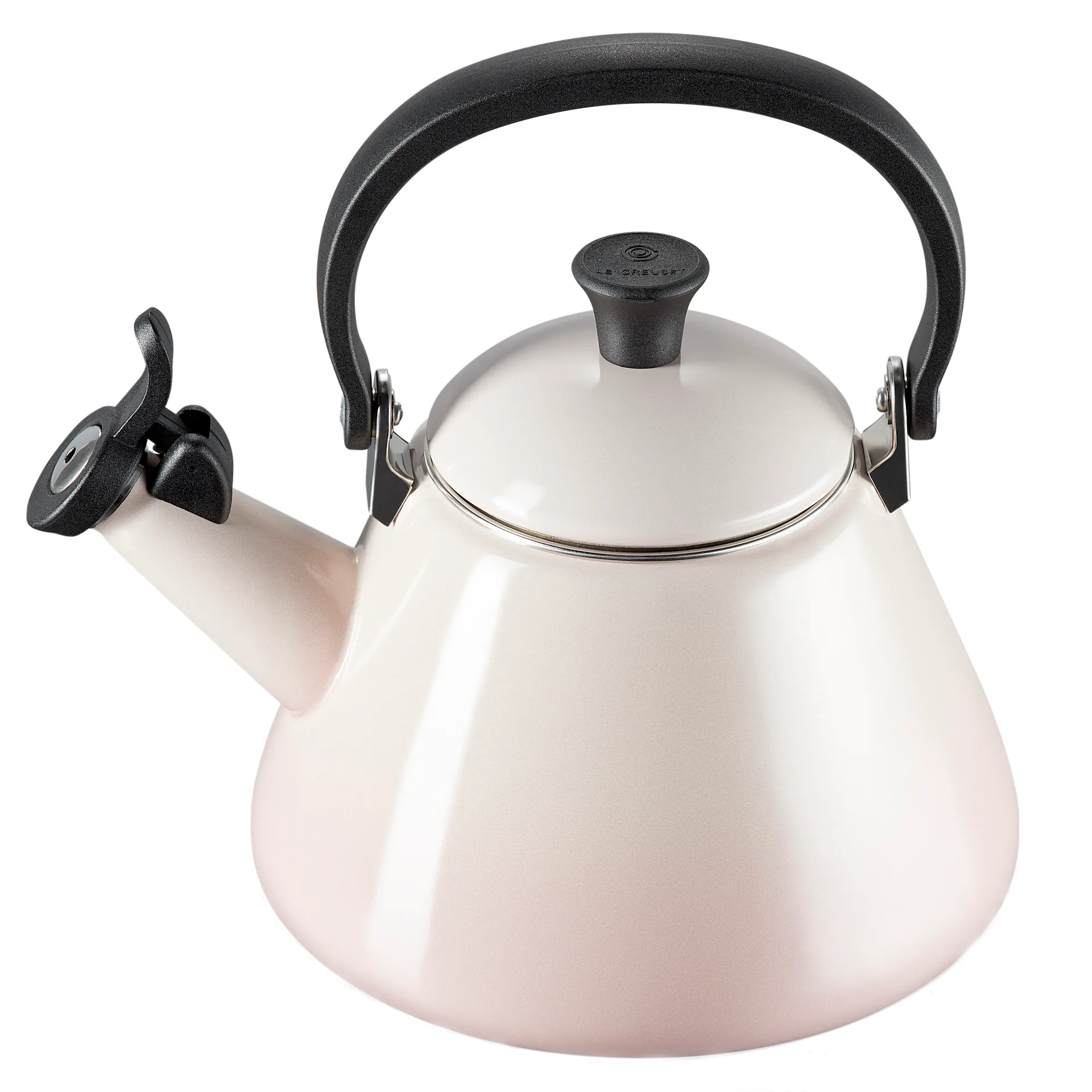 Le Creuset Kone kettle with whistle, Shell pink Le Creuset