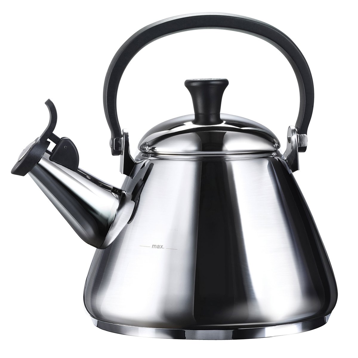 Le Creuset Kone kettle with whistle Steel | Scandinavian Design | Silver-coloured