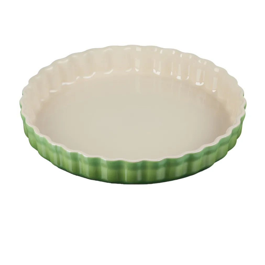 Le Creuset pie dish 28 cm Bamboo Green | Scandinavian Design | Round flat oven & flan dishes | Green