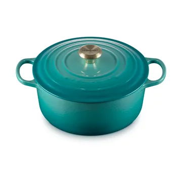 Le Creuset round casserole 5.3 l - Bleu Riviera - Le Creuset