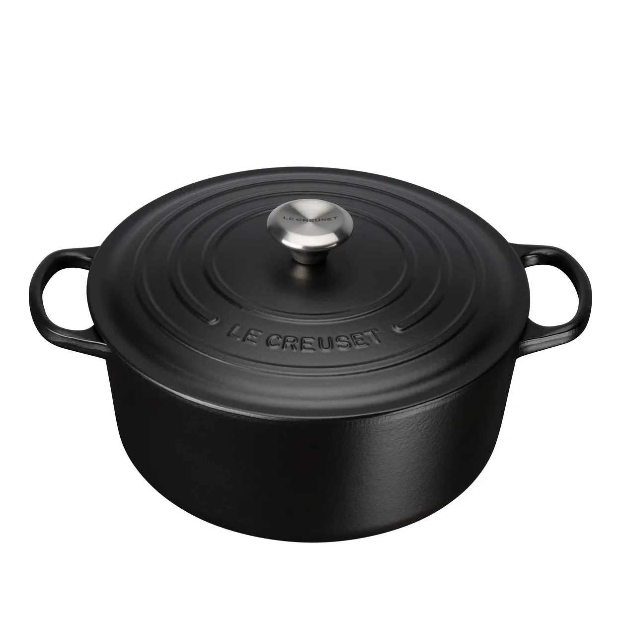 Le Creuset round casserole 5.3 l Matte black | Scandinavian Design | Cooking pots & Casserole dishes | Black