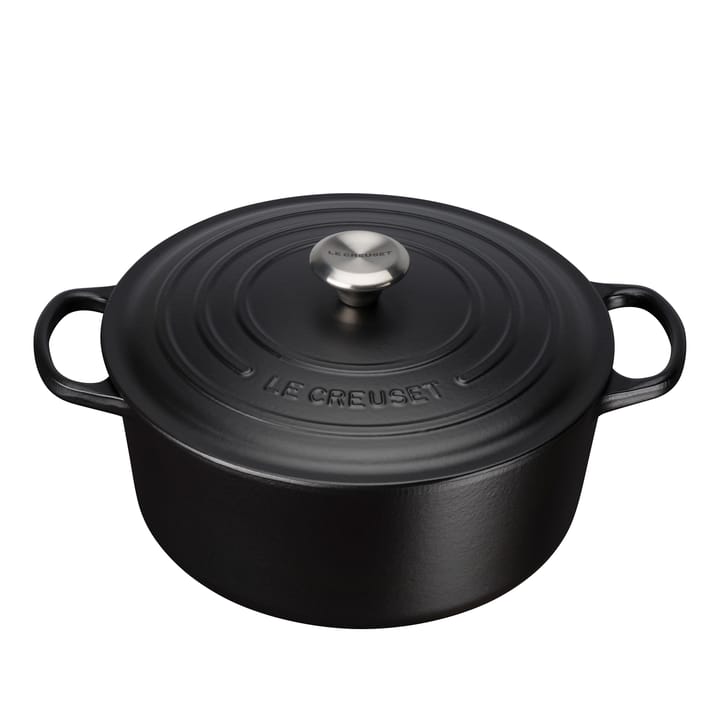 Le Creuset round casserole 5.3 l - Matte black - Le Creuset