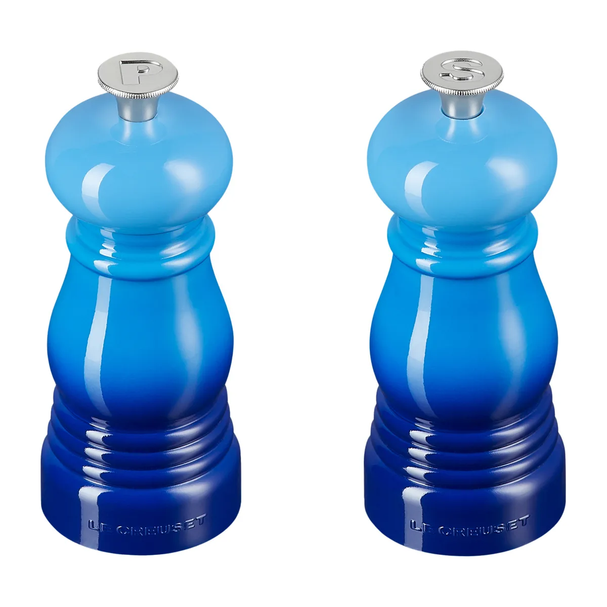 Le Creuset Le Creuset salt- and pepper mill set 11 cm Azure blue