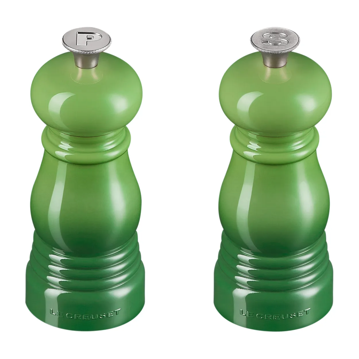 Le Creuset salt- and pepper mill set 11 cm Bamboo Green