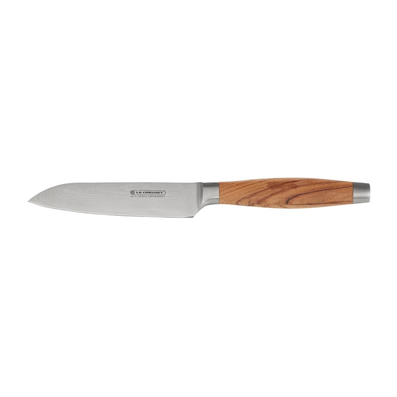 Le Creuset Le Creuset santokuknife with olive wood handle 13 cm