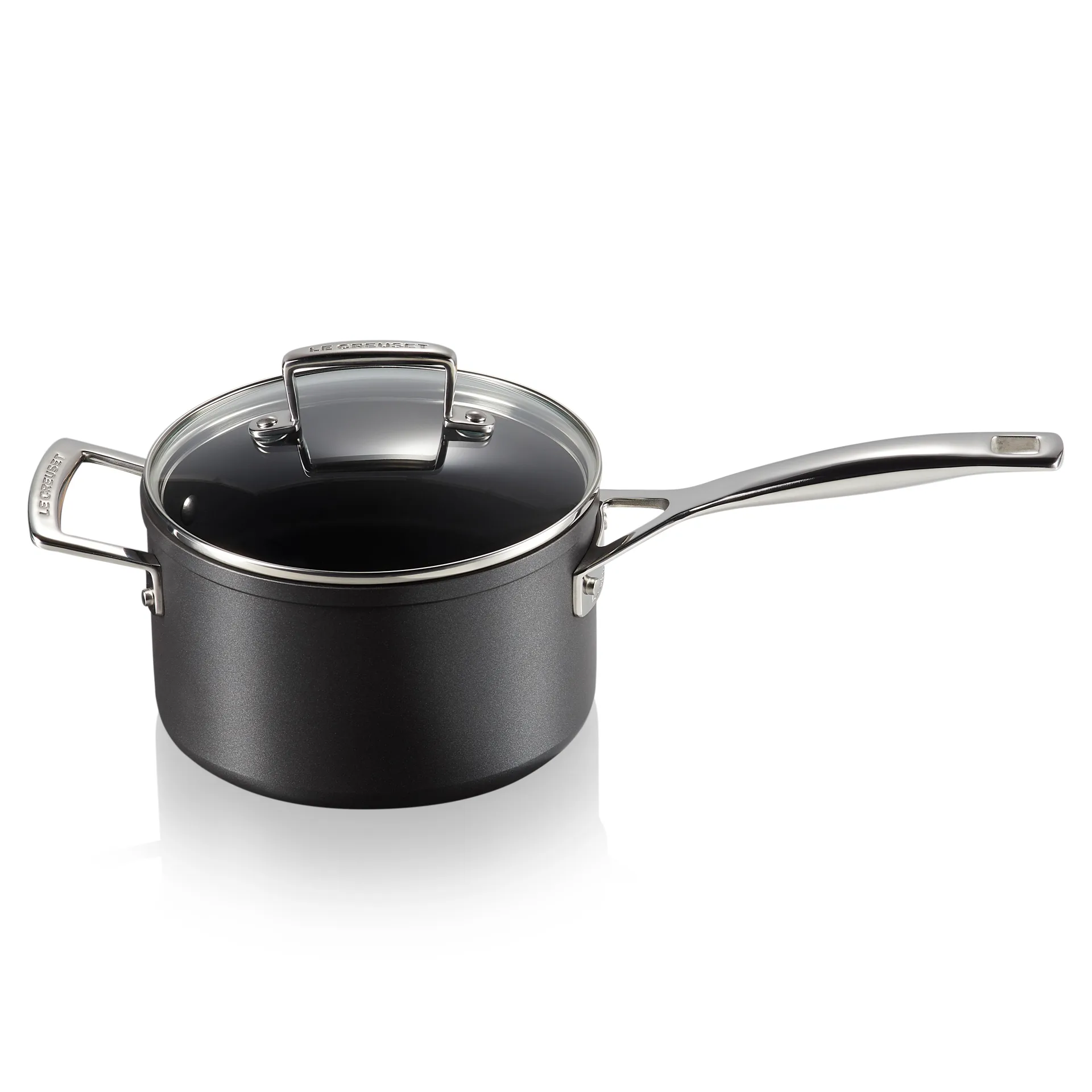 Le Creuset saucepan with glass lid 1.9 l, Black Le Creuset