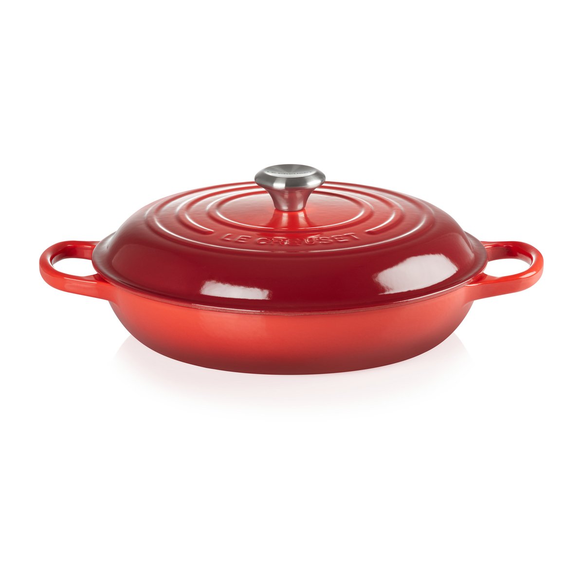 Le Creuset shallow casserole 3.5 l Cerise | Scandinavian Design | Cooking pots & Casserole dishes | Red