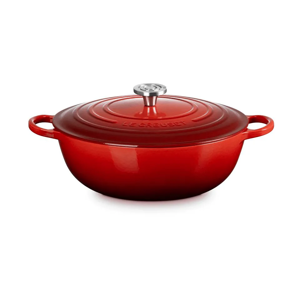 Le Creuset Signature cast iron casserole pot, Cerise, 7 l Le Creuset