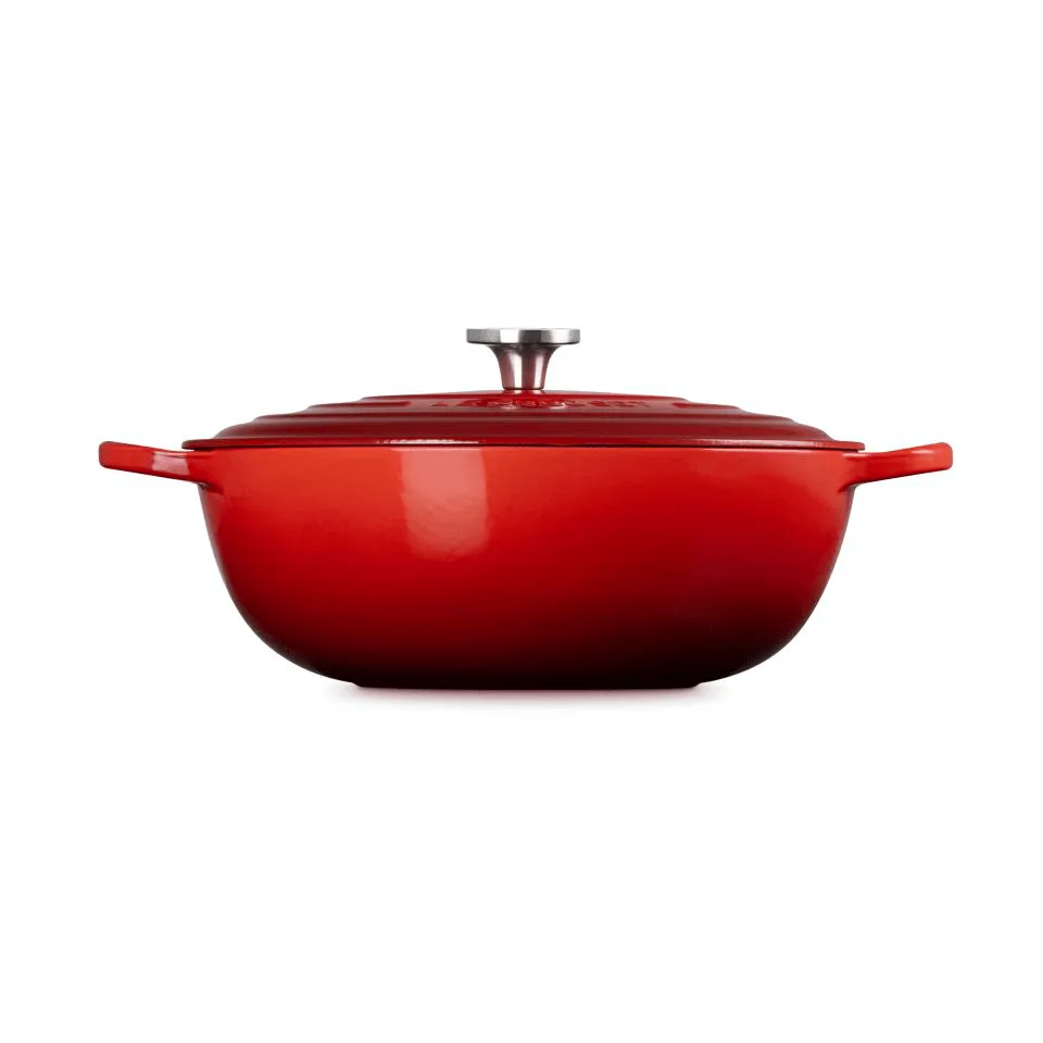 Le Creuset Signature cast iron casserole pot, Cerise, 7 l Le Creuset