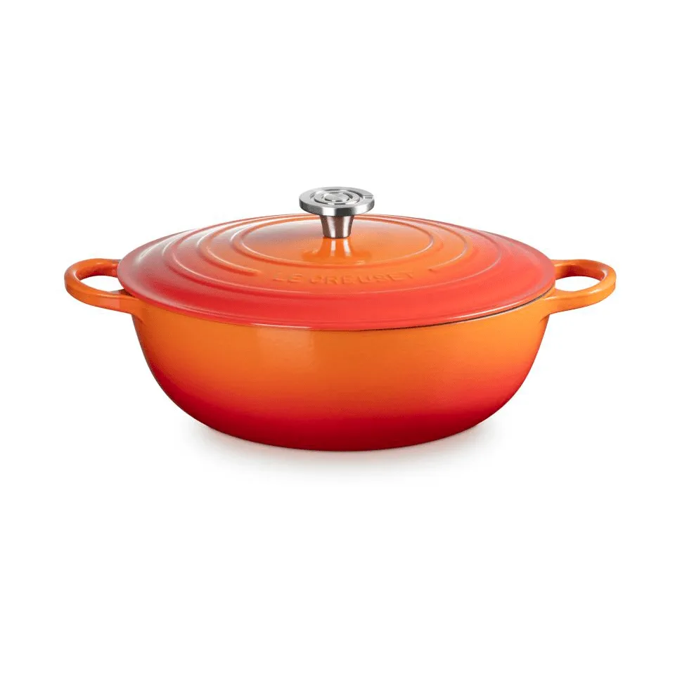 Le Creuset Signature cast iron casserole pot, Volcanic, 7 l Le Creuset