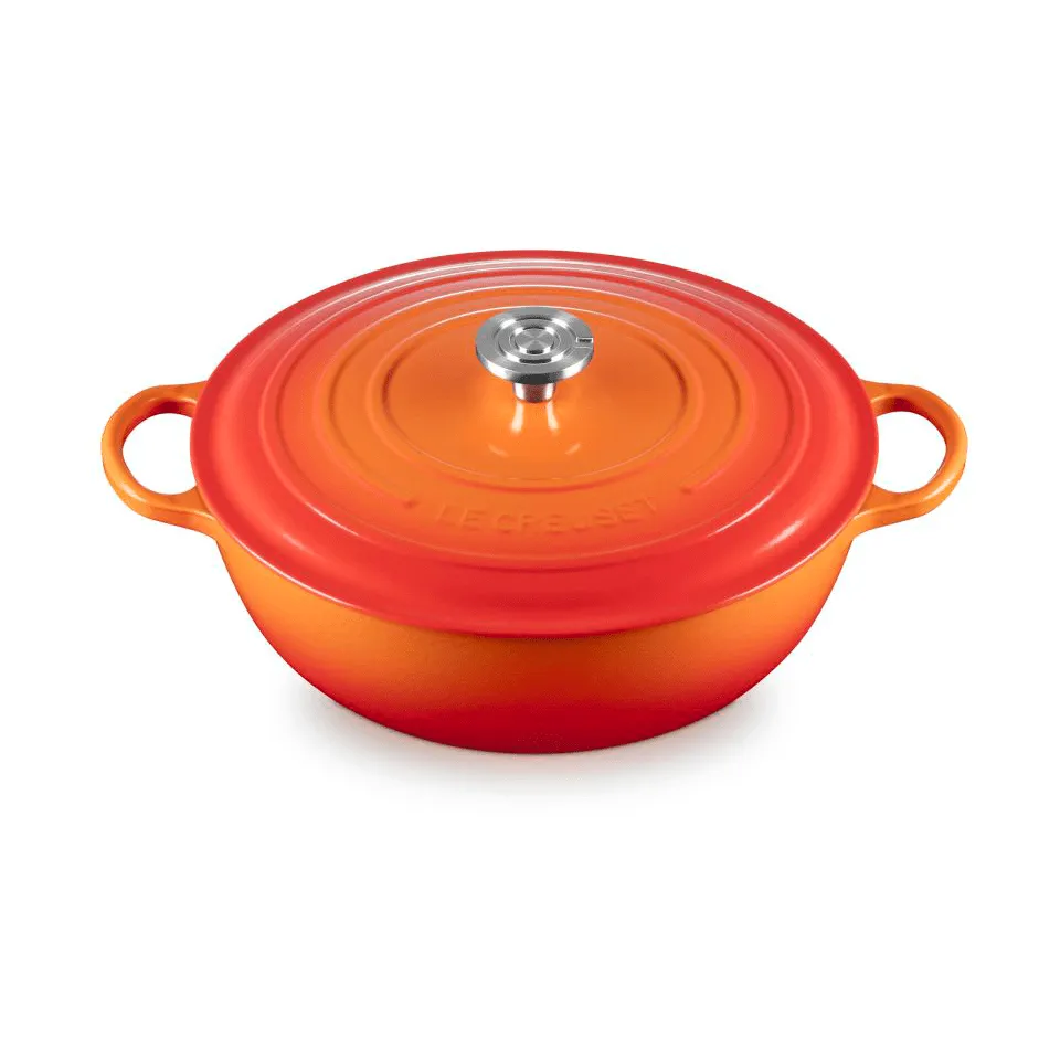 Le Creuset Signature cast iron casserole pot, Volcanic, 7 l Le Creuset