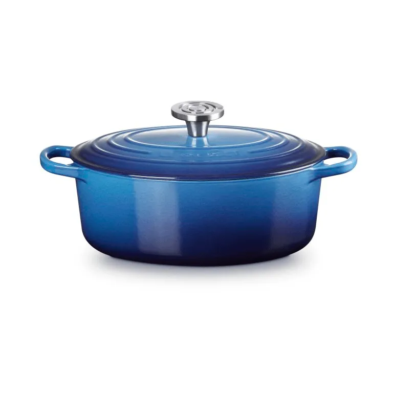 Le Creuset Signature cast iron oval casserole, Azure, 4.1 l Le Creuset