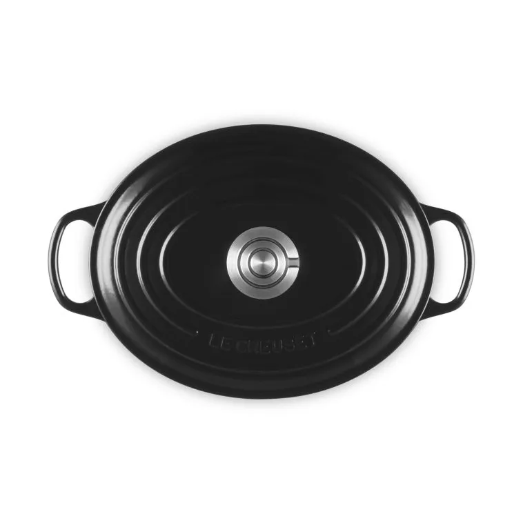 Le Creuset Signature cast iron oval casserole, Black, 4.1 l Le Creuset