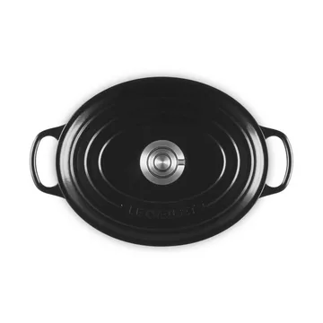 Le Creuset Signature cast iron oval casserole - Black, 4.1 l - Le Creuset