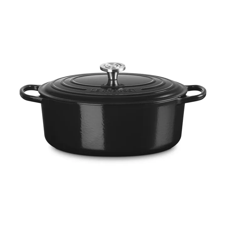 Le Creuset Signature cast iron oval casserole - Black, 6.3 l - Le Creuset