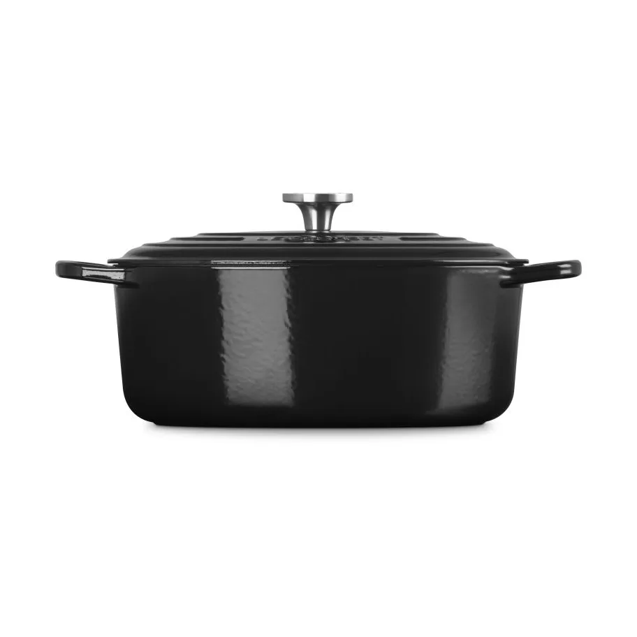 Le Creuset Signature cast iron oval casserole, Black, 6.3 l Le Creuset