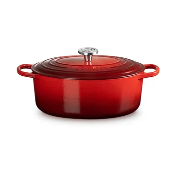 Le Creuset Signature cast iron oval casserole - Cerise, 6.3 l - Le Creuset