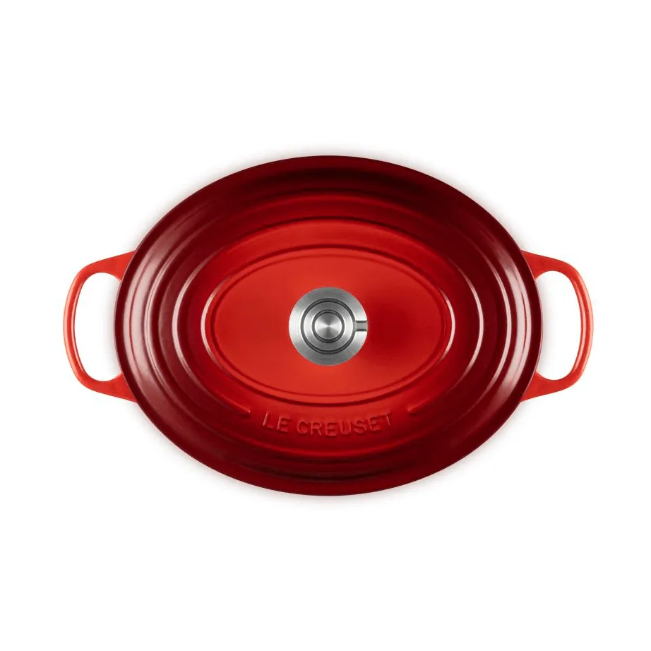 Le Creuset Signature cast iron oval casserole, Cerise, 6.3 l Le Creuset