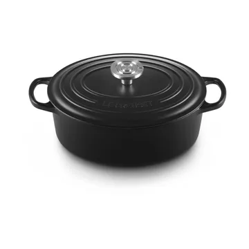 Le Creuset Signature cast iron oval casserole - Matte Black, 4.1 l - Le Creuset