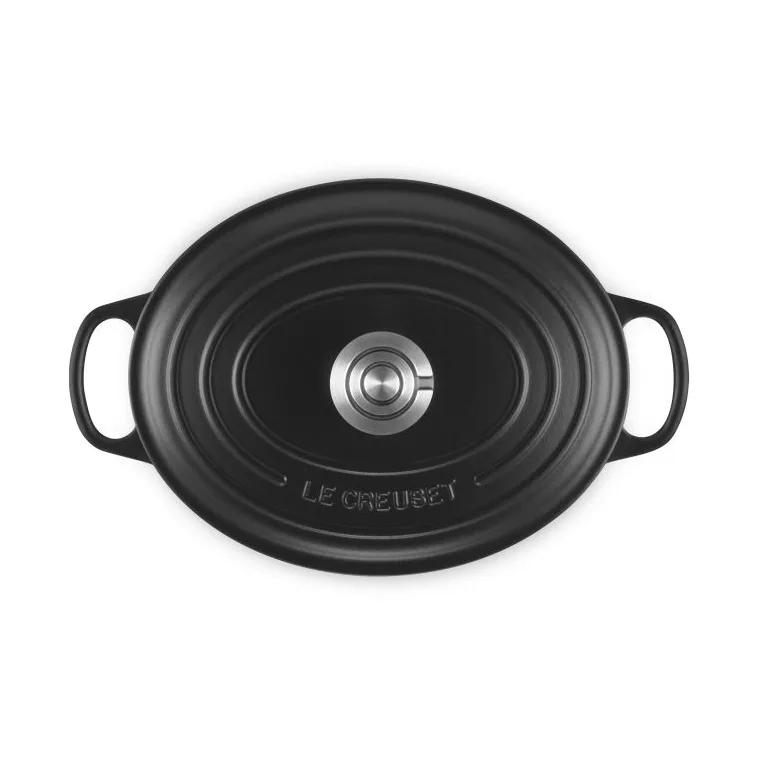 Le Creuset Signature cast iron oval casserole, Matte Black, 4.1 l Le Creuset