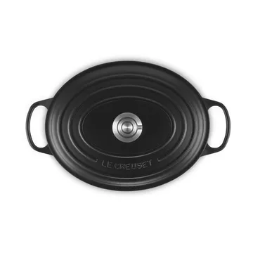 Le Creuset Signature cast iron oval casserole - Matte Black, 6.3 l - Le Creuset