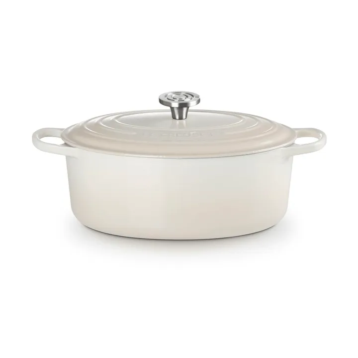 Le Creuset Signature cast iron oval casserole - Meringue, 6.3 l - Le Creuset