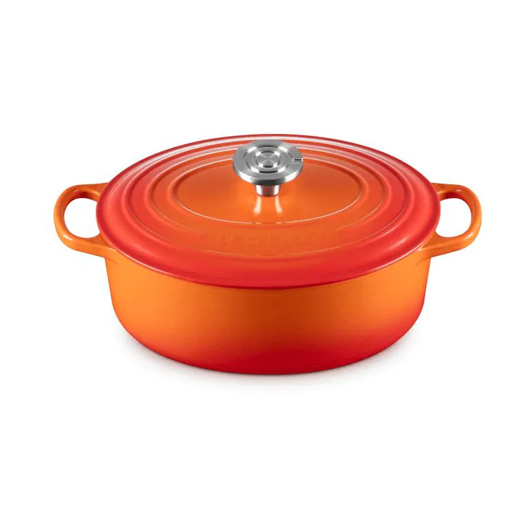 Le Creuset Signature cast iron oval casserole, Volcanic, 4.1 l Le Creuset