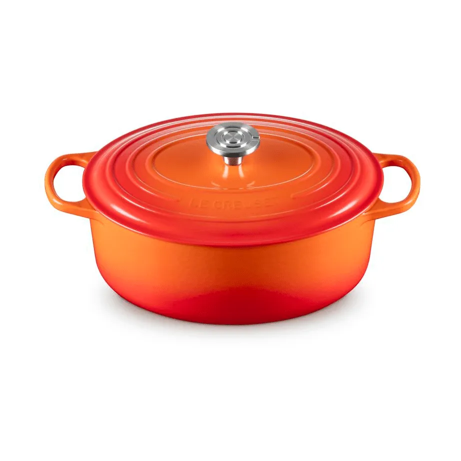 Le Creuset Signature cast iron oval casserole, Volcanic, 6.3 l Le Creuset